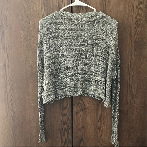 Staring at Stars Gray Cropped Knit Sweater - Picture 3 of 5